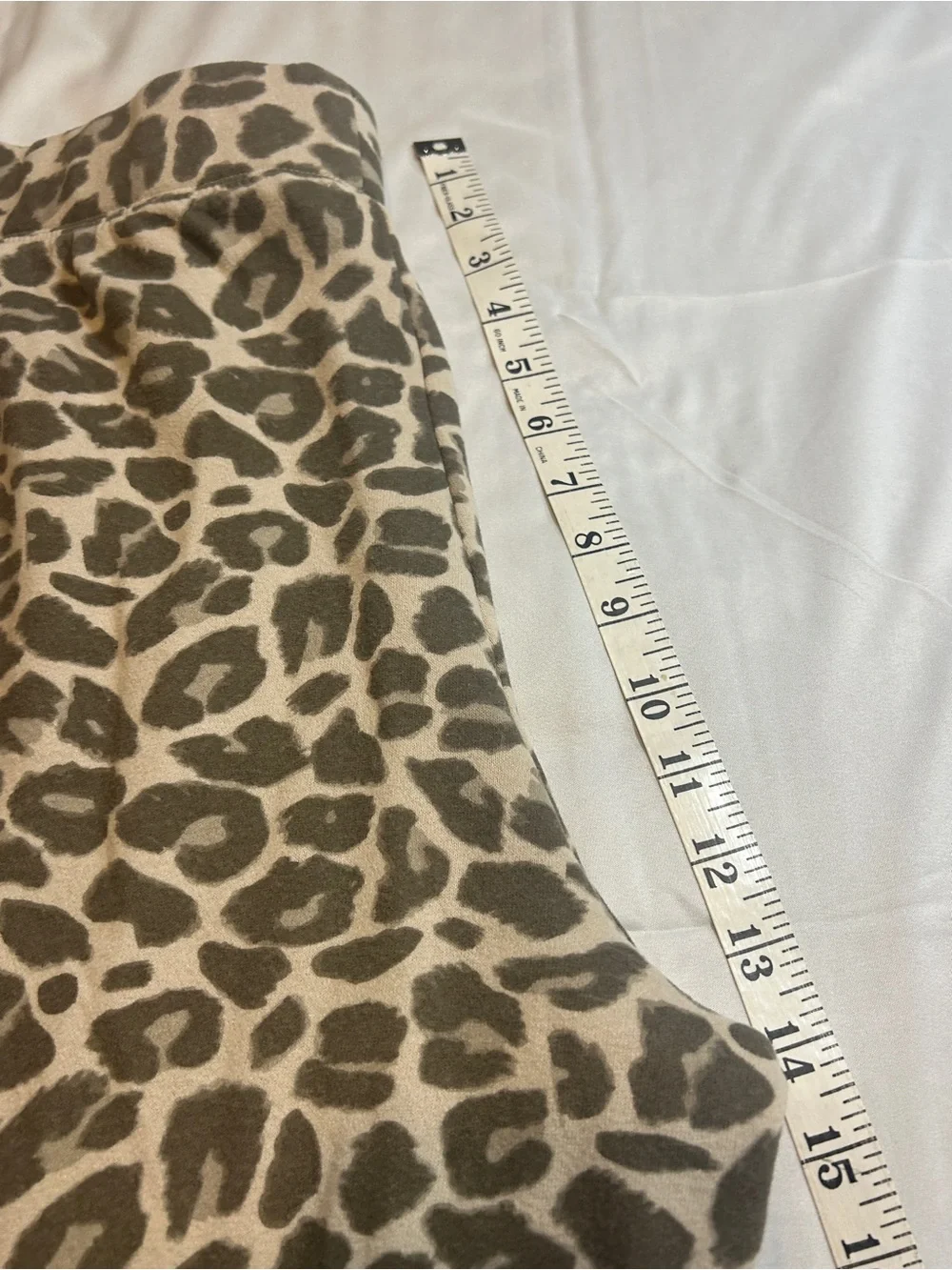 Flared Leopard Print Wide Leg Pants Women’s M Blue Side Stripe Pull On Country
